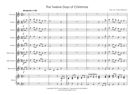 The 12 Days of Christmas - flute choir / flute ensemble image number null