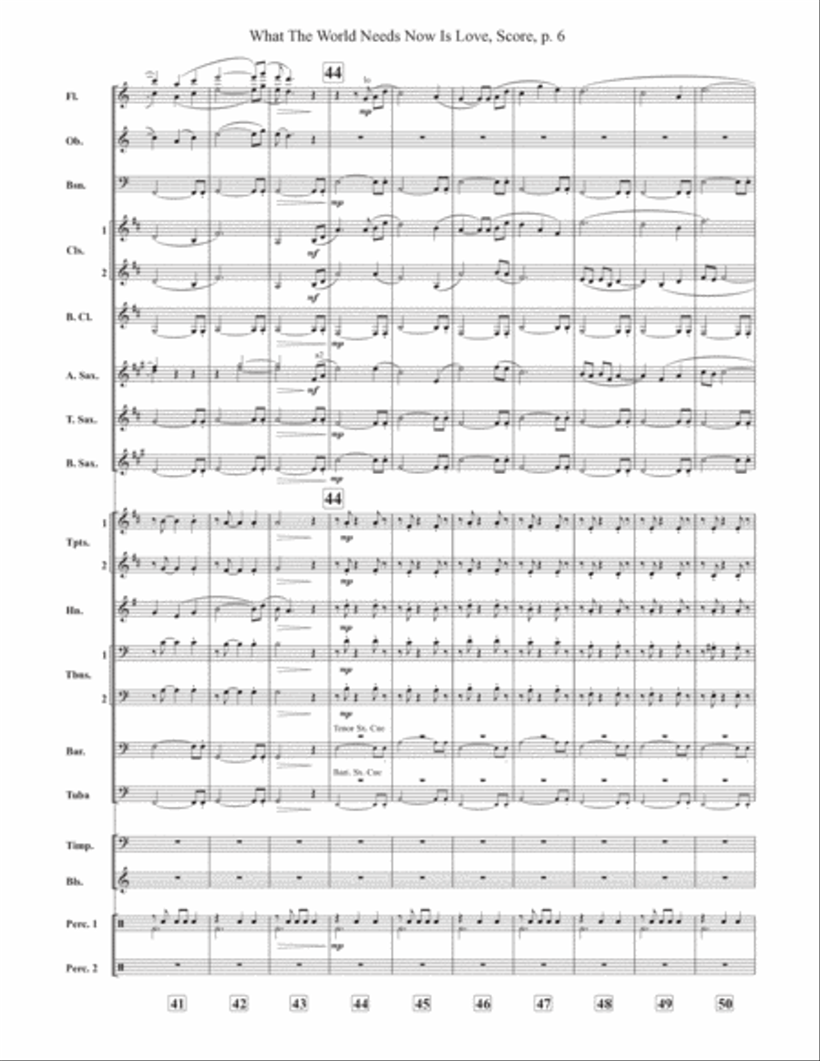 What The World Needs Now Is Love Concert Band scores gallery preview page 6