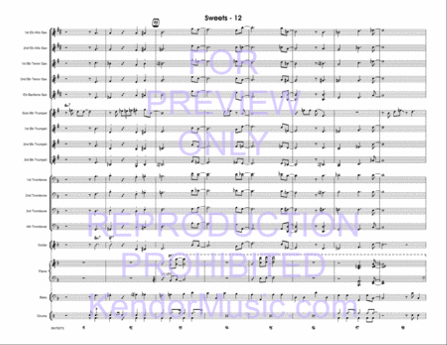 Sweets (Full Score) Jazz Ensemble scores gallery preview page 13