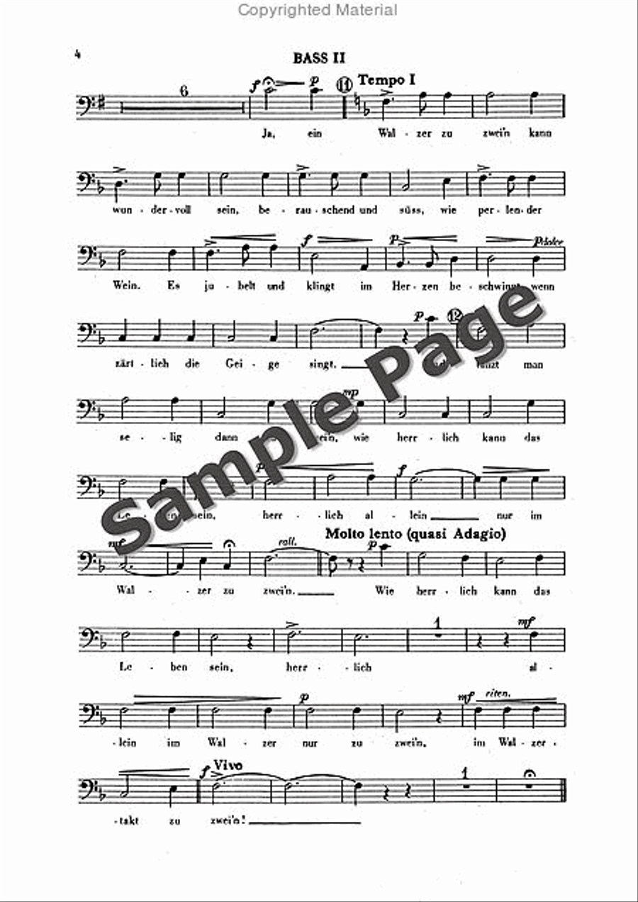 Strauss J Ein Walzer Zu Zwein TTBB scores gallery preview page 3