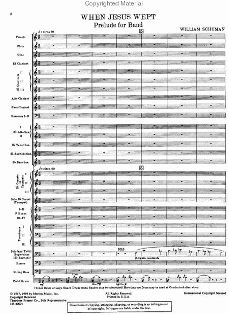 When Jesus Wept Concert Band scores gallery preview page 2