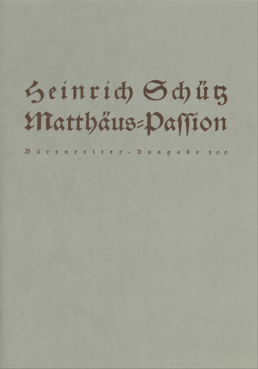 Matthäus-Passion SWV 479 Mixed Choir scores gallery preview page 1