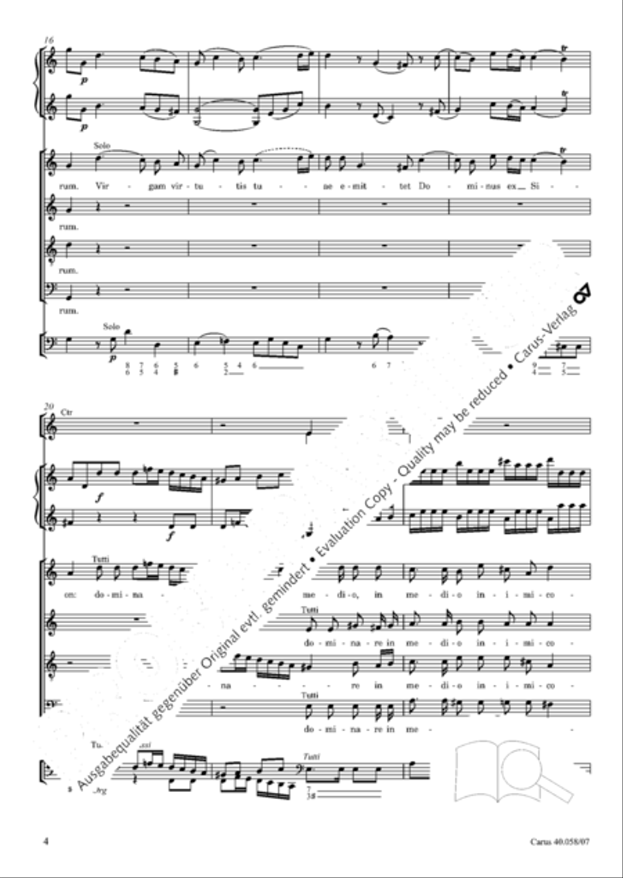 Vesperae solennes de Dominica 4-Part scores gallery preview page 9