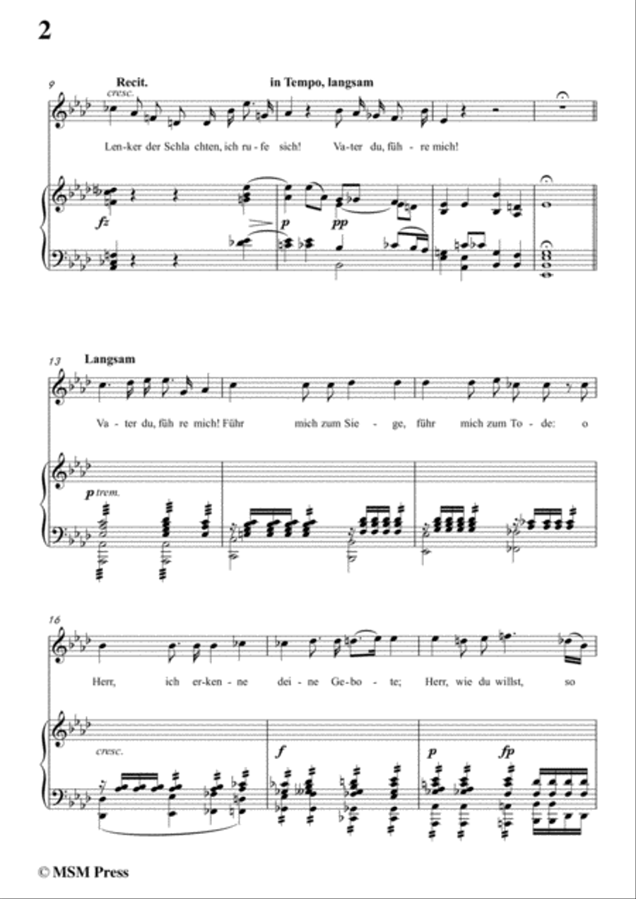 Schubert-Gebet während der Schlacht,in A flat Major,for Voice&Piano Voice scores gallery preview page 4