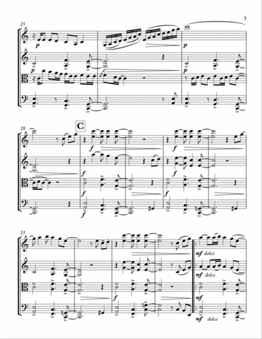 Stay With Me String Quartet scores gallery preview page 4