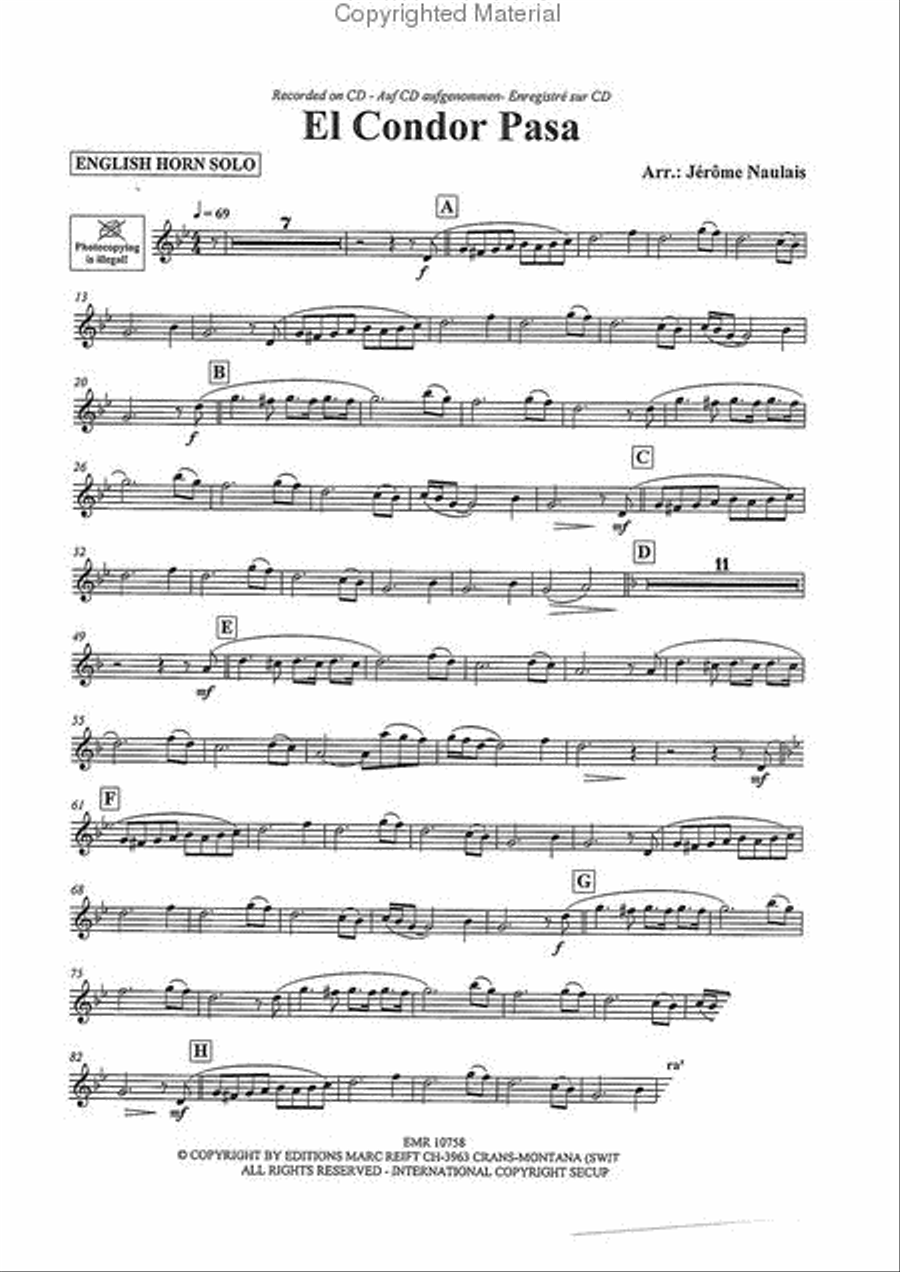 El Condor Pasa El Condor Pasa Concert Band scores gallery preview page 11