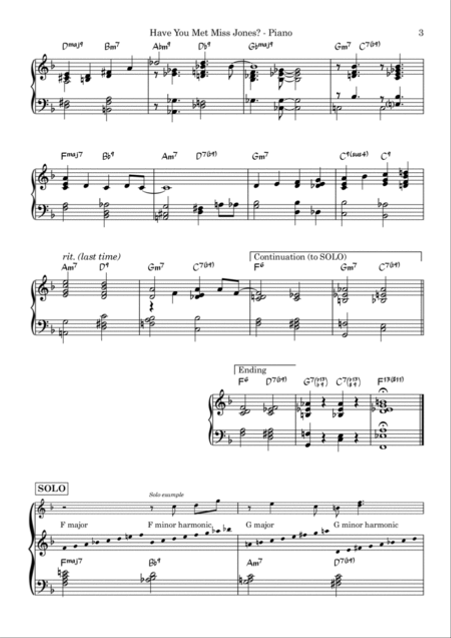 Have You Met Miss Jones? Piano Solo scores gallery preview page 3