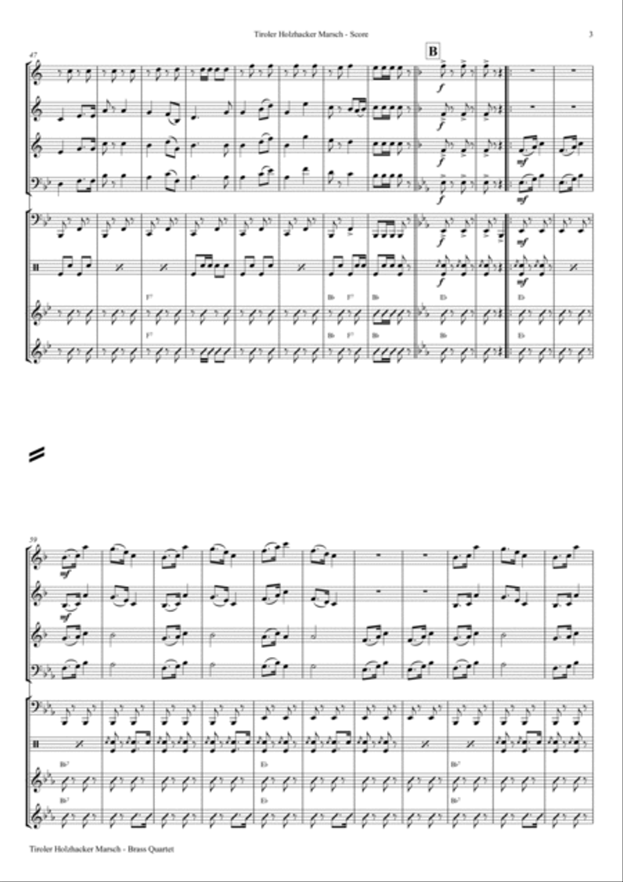 Tiroler Holzhacker Marsch - German Polka March - Oktoberfest - German Band Concert Band scores gallery preview page 3