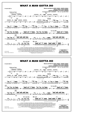 What a Man Gotta Do (arr. Jack Holt and Matt Conaway) - Snare Drum