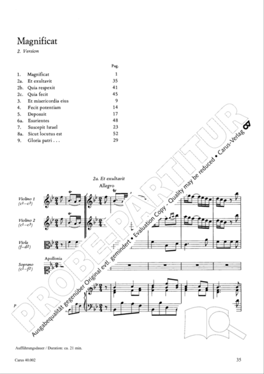 Magnificat Magnificat SA scores gallery preview page 40