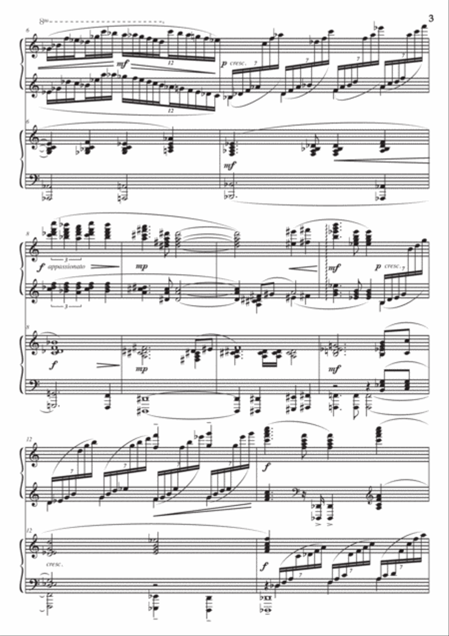 Fantasy for Two Pianos 2 Pianos, 4-Hands scores gallery preview page 3