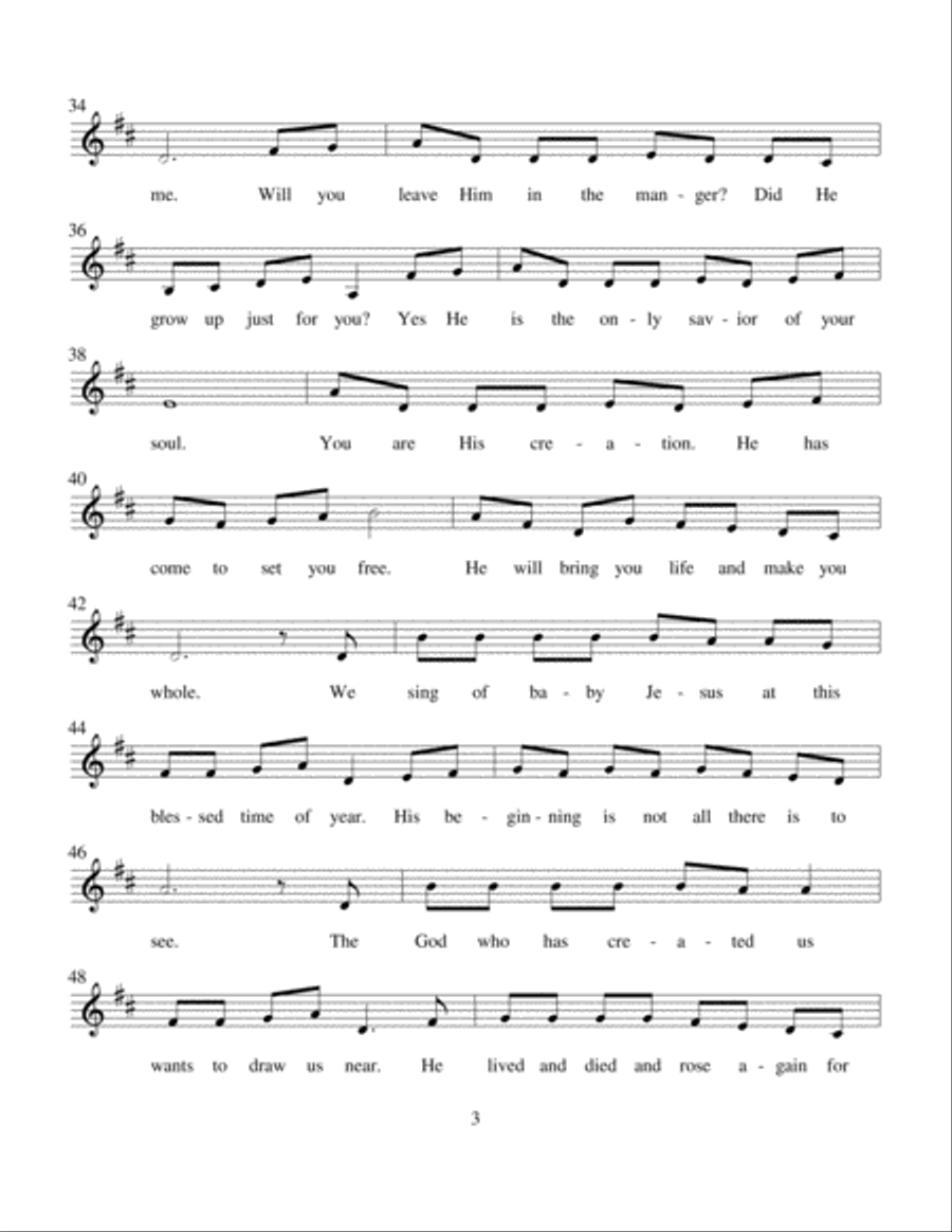 The Christmas Question Unison Choir scores gallery preview page 4