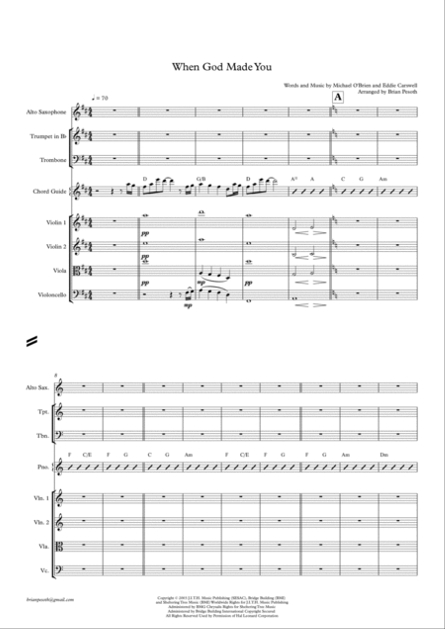 When God Made You When God Made You Small Ensemble scores gallery preview page 1