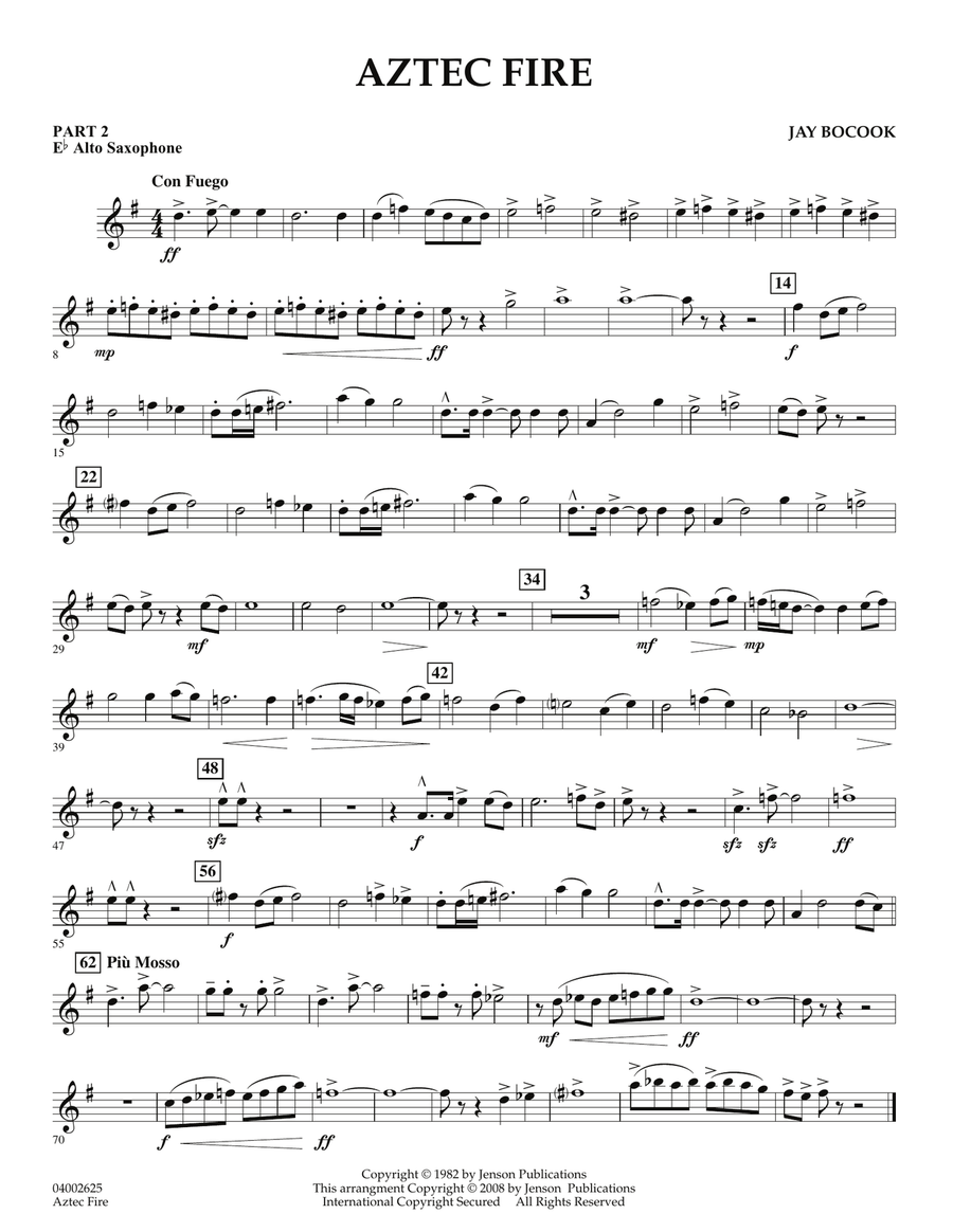 Aztec Fire - Pt.2 - Eb Alto Saxophone