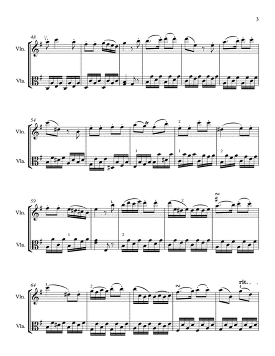 Haydn Sonata in E-minor for violin and viola, 3rd movement image number null