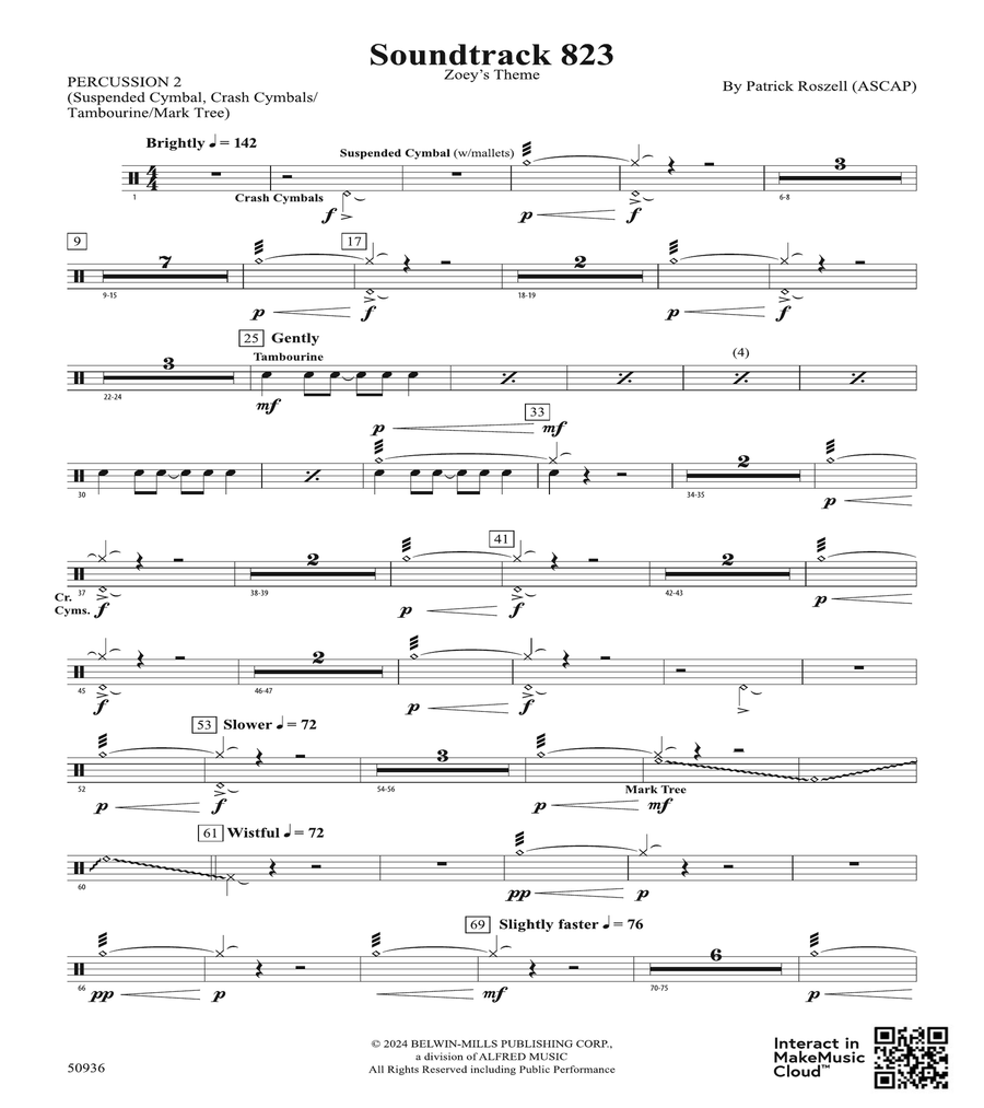 Soundtrack 823: 2nd Percussion Percussion scores gallery preview page 1