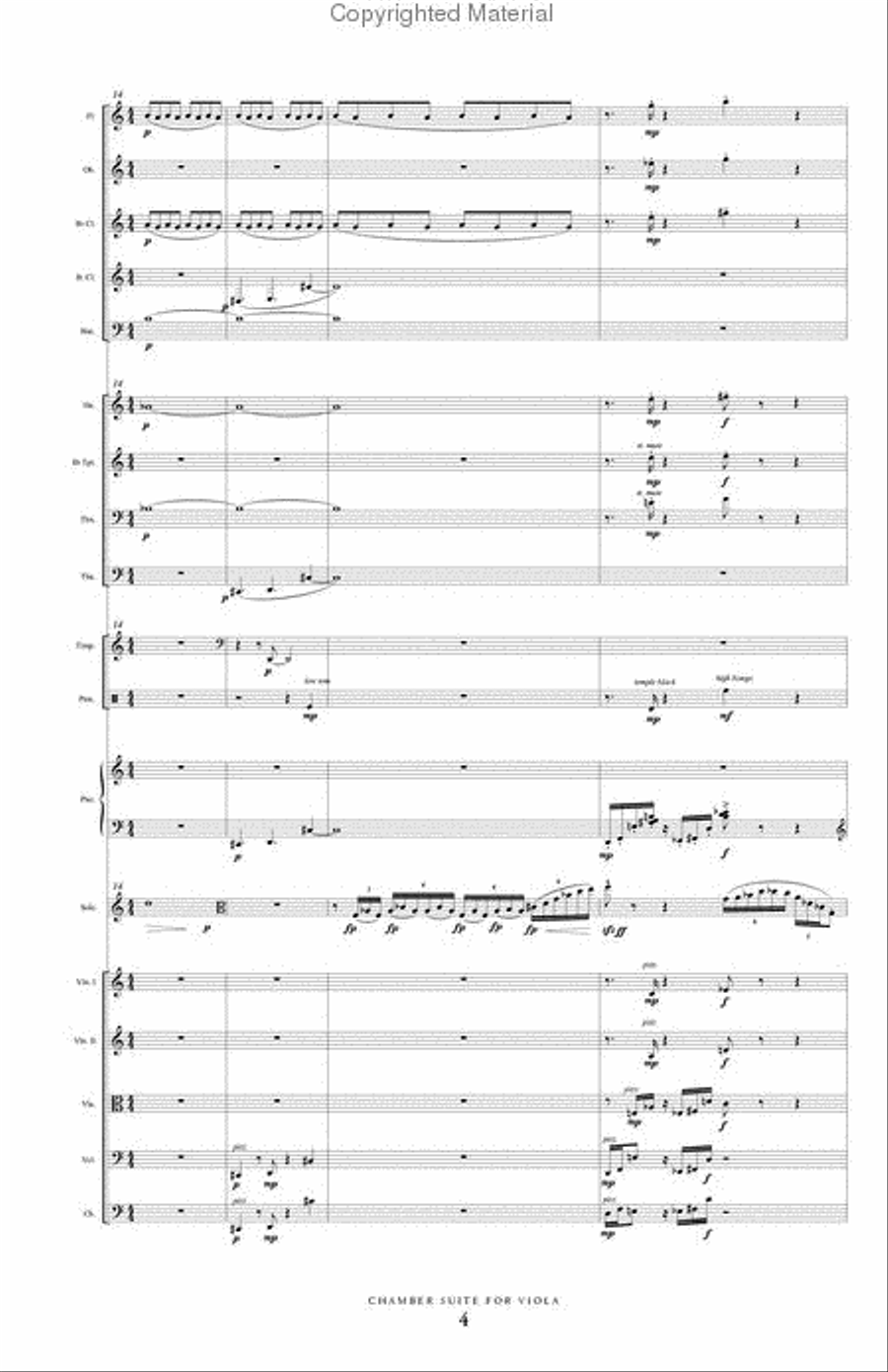 Chamber Suite for Viola & Orchestra Chamber Suite for Viola & Orchestra Full Orchestra scores gallery preview page 5