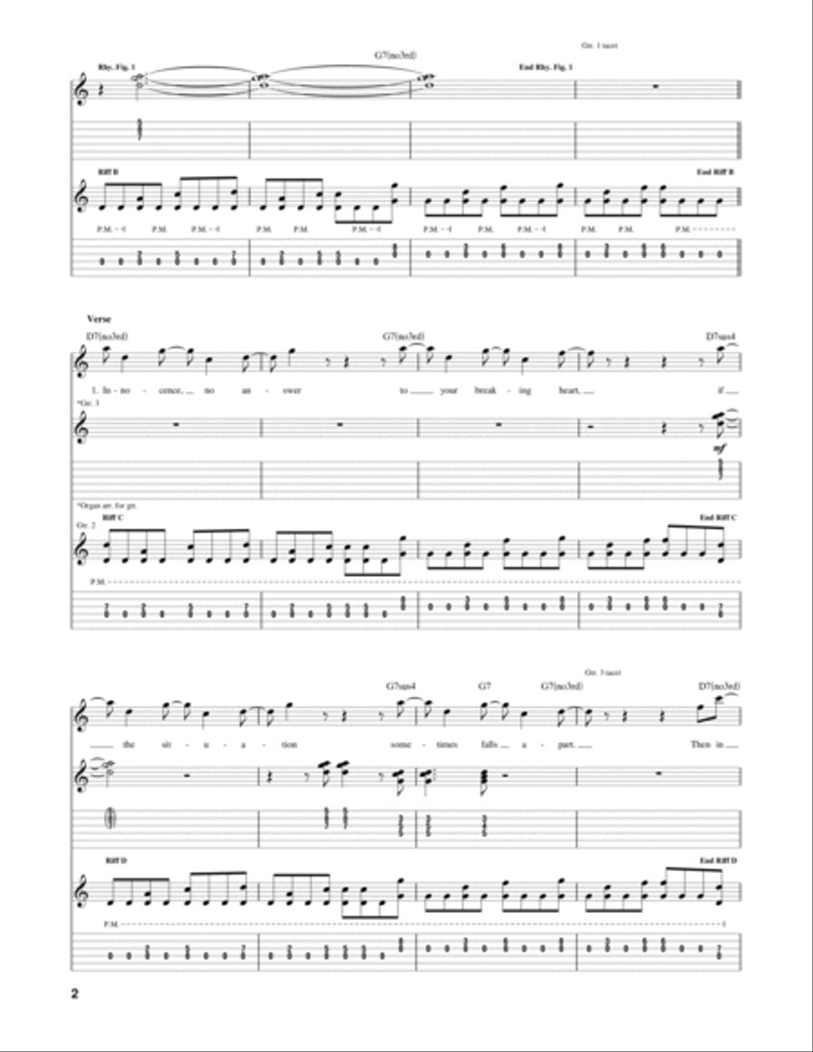 Rhythm Of Love by Yes Electric Guitar Digital Sheet Music Sheet