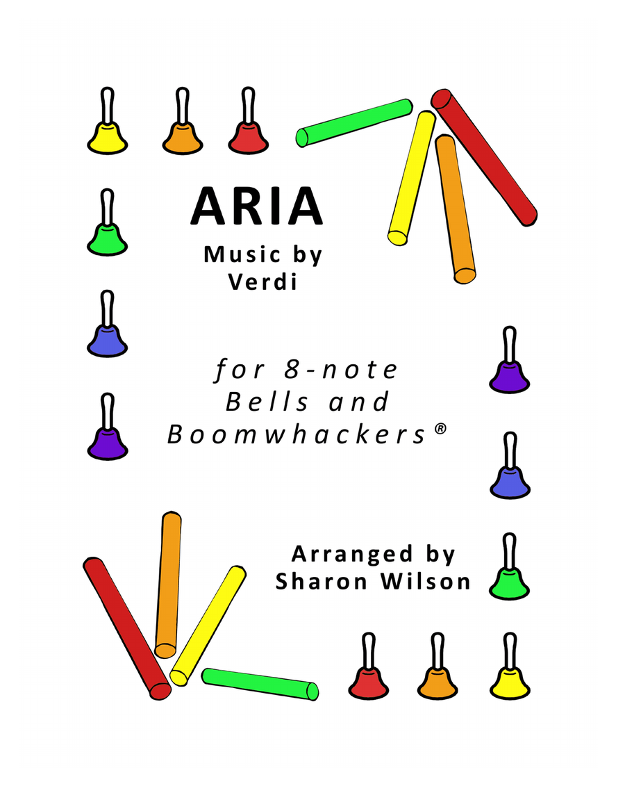 Aria for 8-note Bells and Boomwhackers® (with Black and White Notes) Handbell Choir scores gallery preview page 1