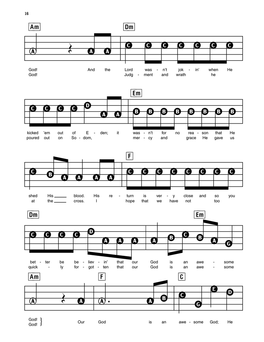 Awesome God Electronic Keyboard scores gallery preview page 2