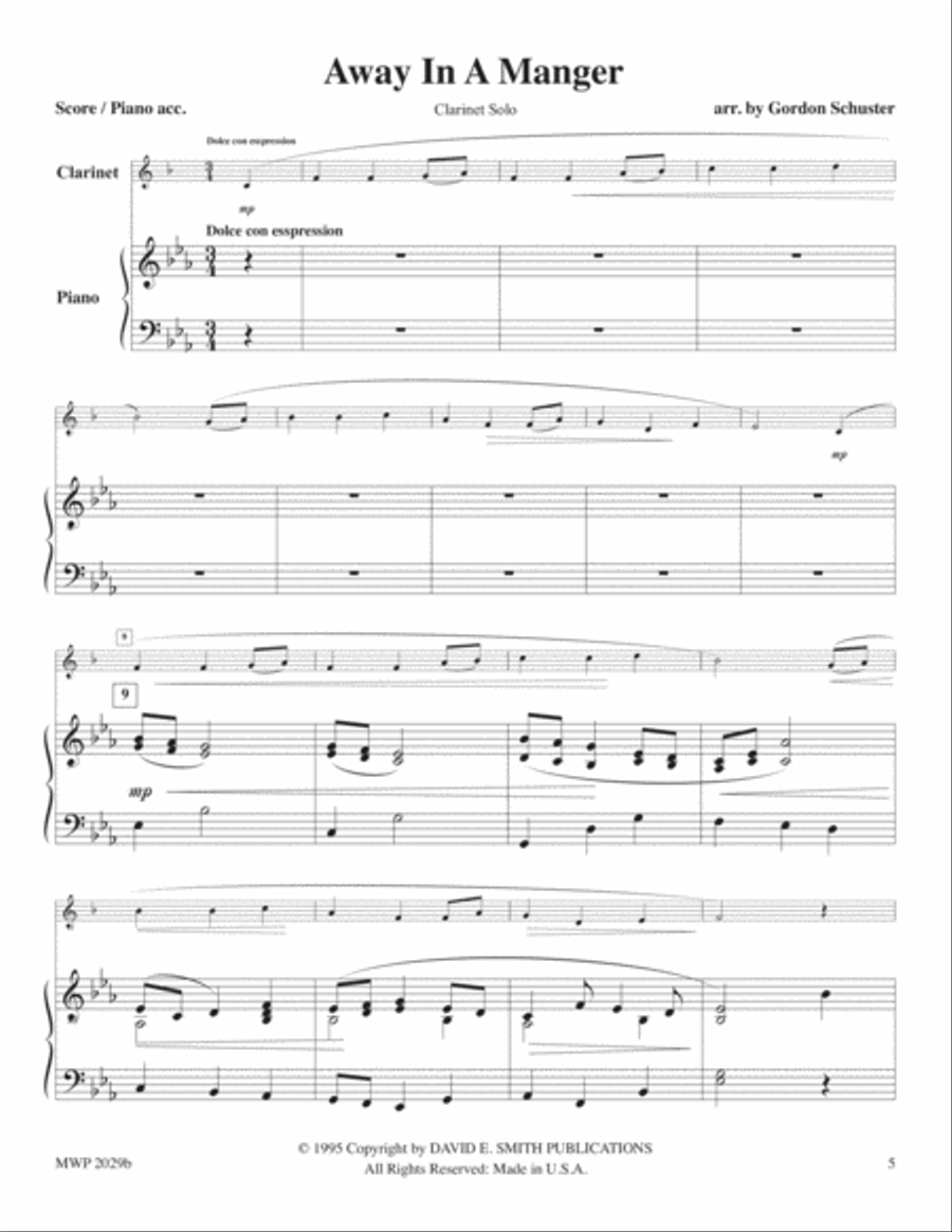 Three Christmas Solos, Clar. Vol. 1 Clarinet Trio scores gallery preview page 5