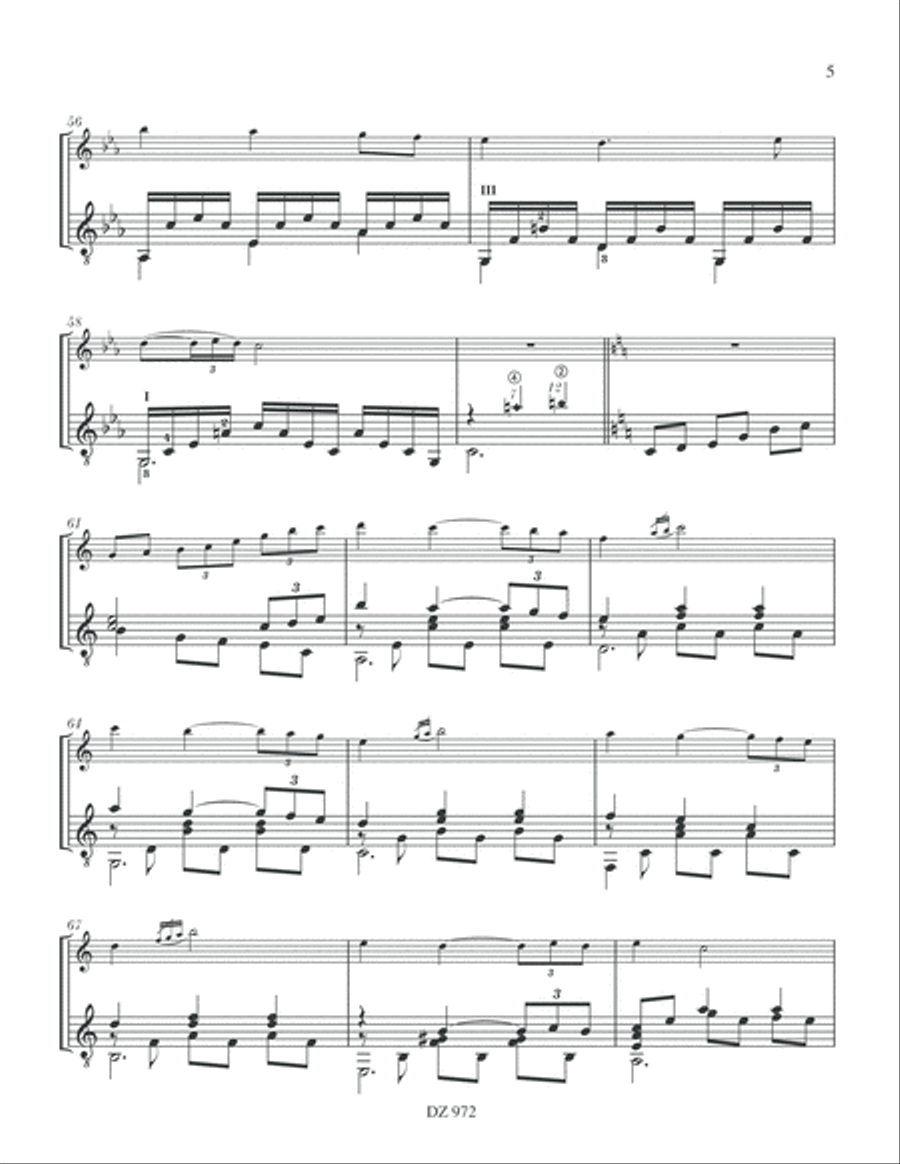 Chants du soir Flute scores gallery preview page 5