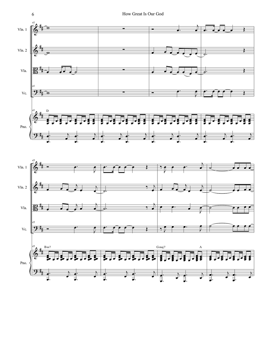 How Great Is Our God How Great Is Our God String Quartet scores gallery preview page 6