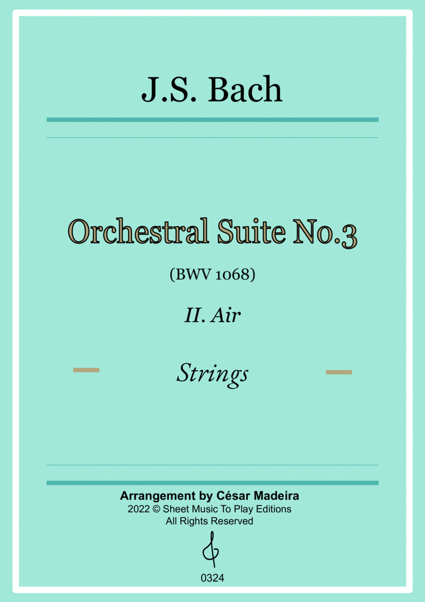 Air on G String - String Orchestra (Full Score) - Score Only image number null