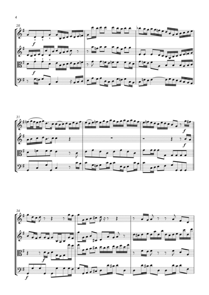 Brandenburg Concerto No.3, 1st movement - string quartet image number null