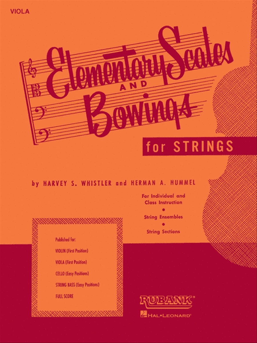 Elementary Scales And Bowings - Viola