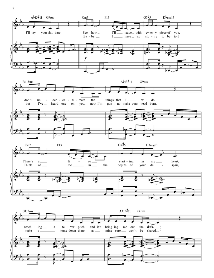 Rolling In The Deep [Jazz version] (arr. Brent Edstrom) High Voice scores gallery preview page 2