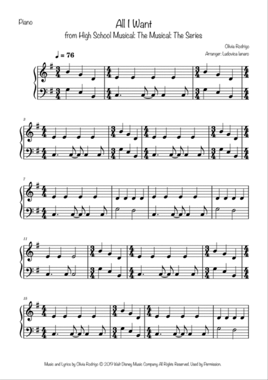 All I Want Violin Solo scores gallery preview page 3