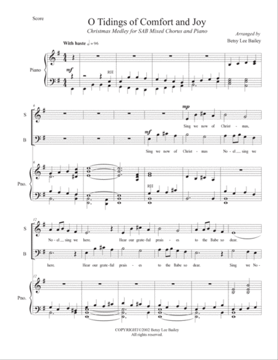 O Tidings of Comfort and Joy O Tidings of Comfort and Joy 3-Part scores gallery preview page 2
