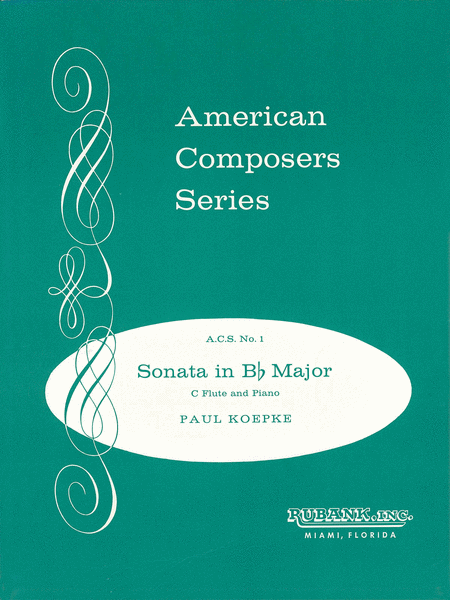 American Composers Series - Sonata In B Flat Major C Flute & Piano