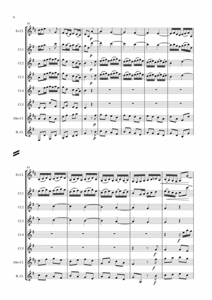 Boyce Symphony No. 4 arranged for clarinet choir image number null