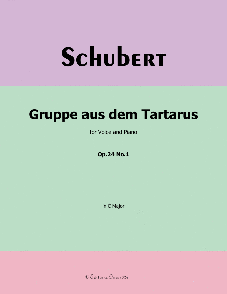Gruppe aus dem Tartarus, by Schubert, Op.24 No.1, in C Major Voice scores gallery preview page 1