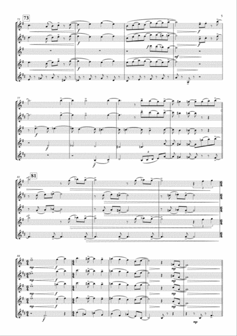 God Rest Ye Tipsy Gentlemen for Saxophone Quintet Saxophone Quintet scores gallery preview page 5