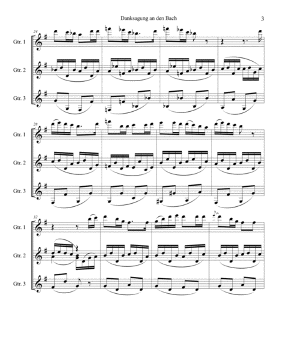 Danksagung an den Bach Guitar Ensemble scores gallery preview page 3