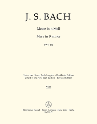 Book cover for Mass in b minor, BWV 232