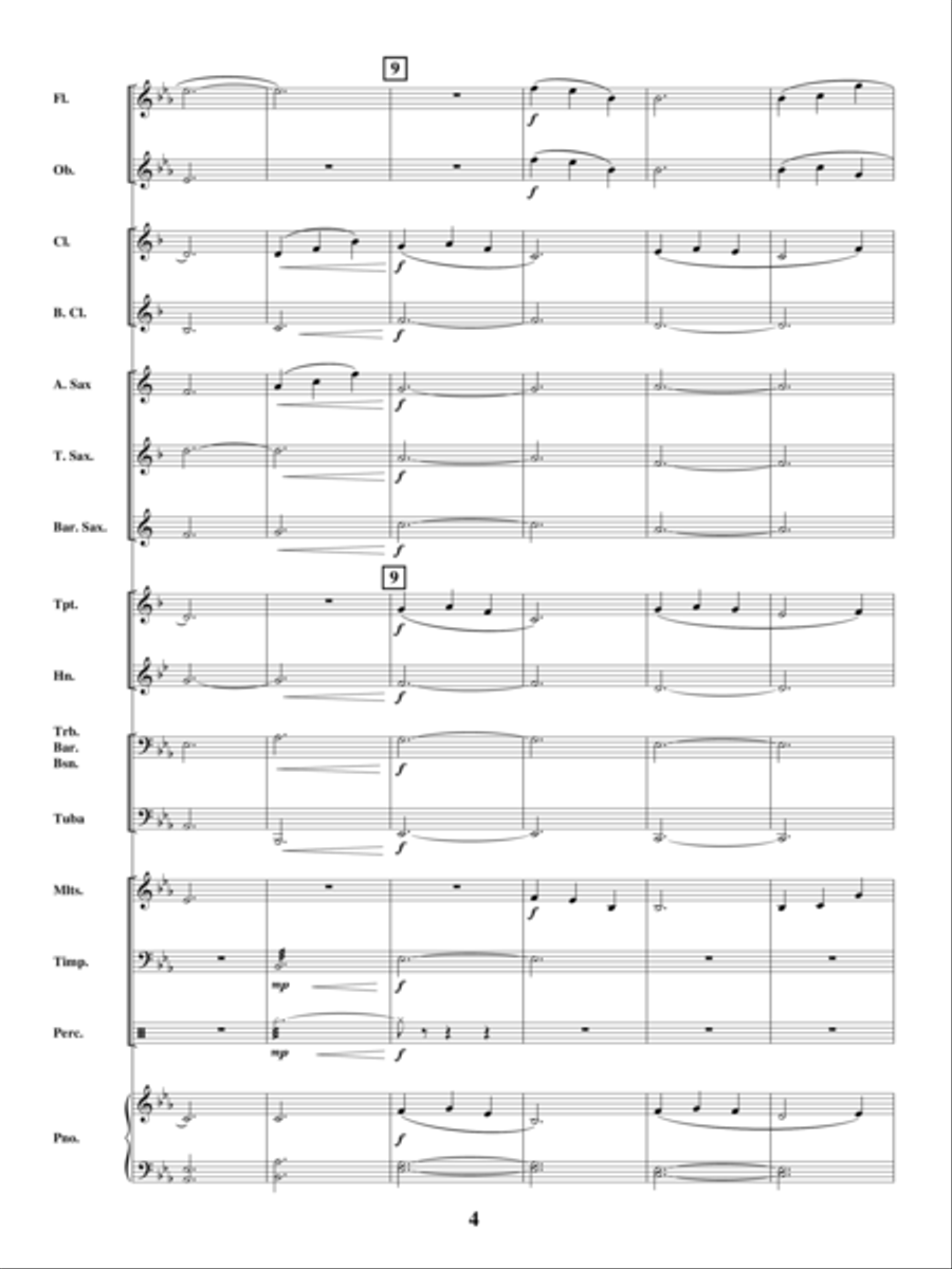 Reflections on the Missouri River Concert Band scores gallery preview page 3