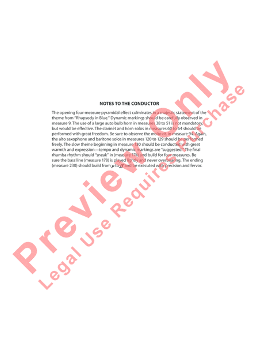 The Symphonic Gershwin The Symphonic Gershwin Concert Band scores gallery preview page 4