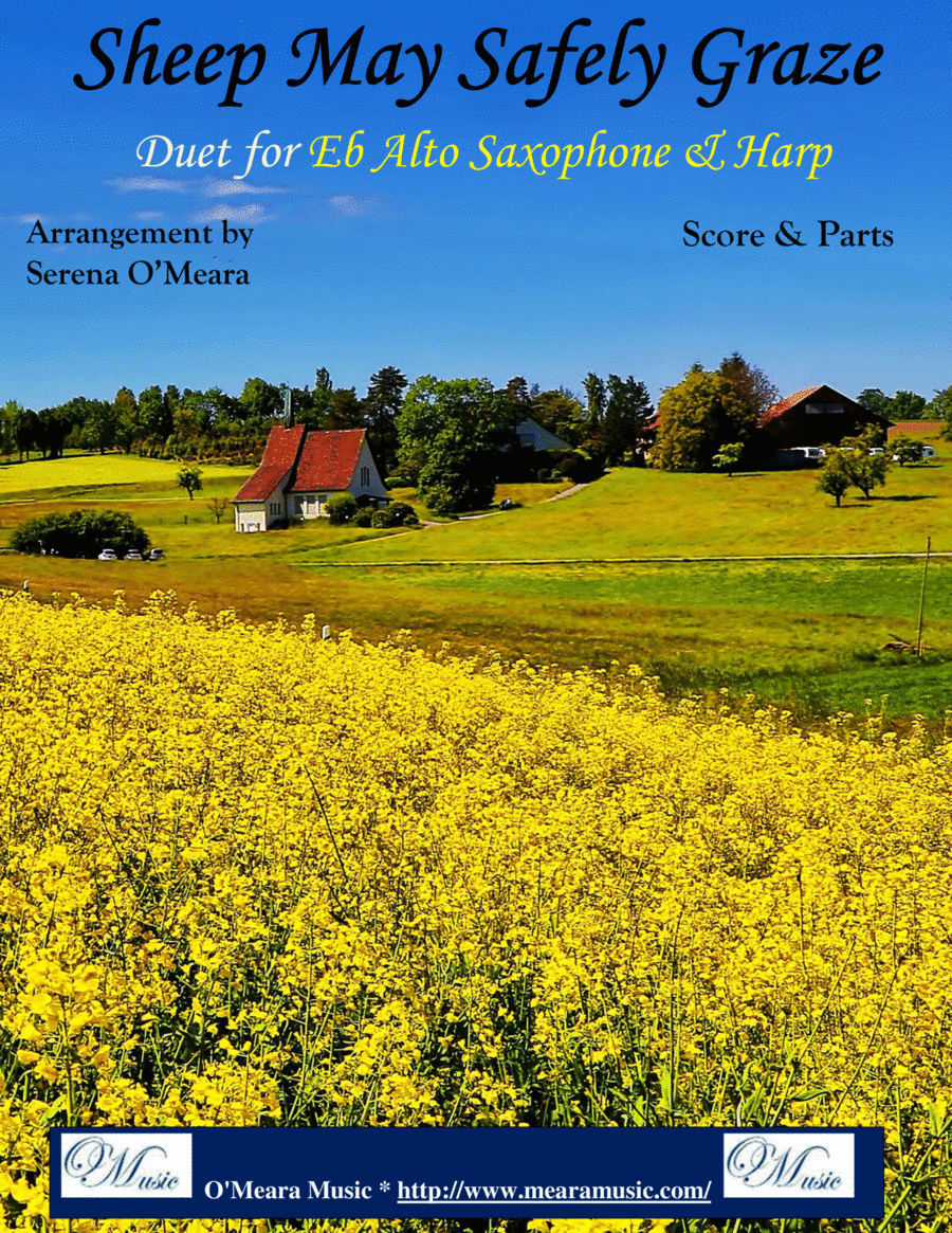 Sheep May Safely Graze, Duet for Eb Alto Saxophone & Harp image number null