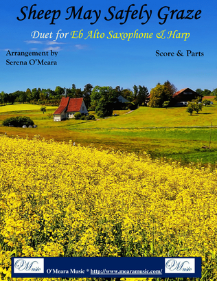 Book cover for Sheep May Safely Graze, Duet for Eb Alto Saxophone & Harp