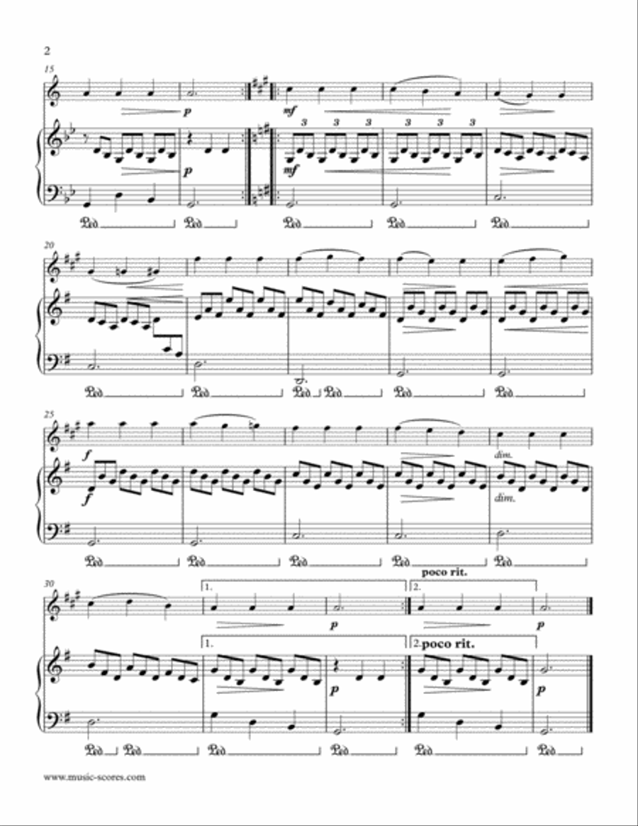 Spanish Romance - Trumpet and Piano Trumpet Solo scores gallery preview page 2