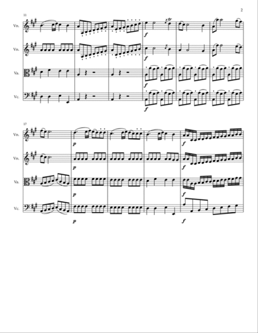 Violin Concerto in A, OP.5 no.2 First Movement Orchestra parts and score String Orchestra scores gallery preview page 2