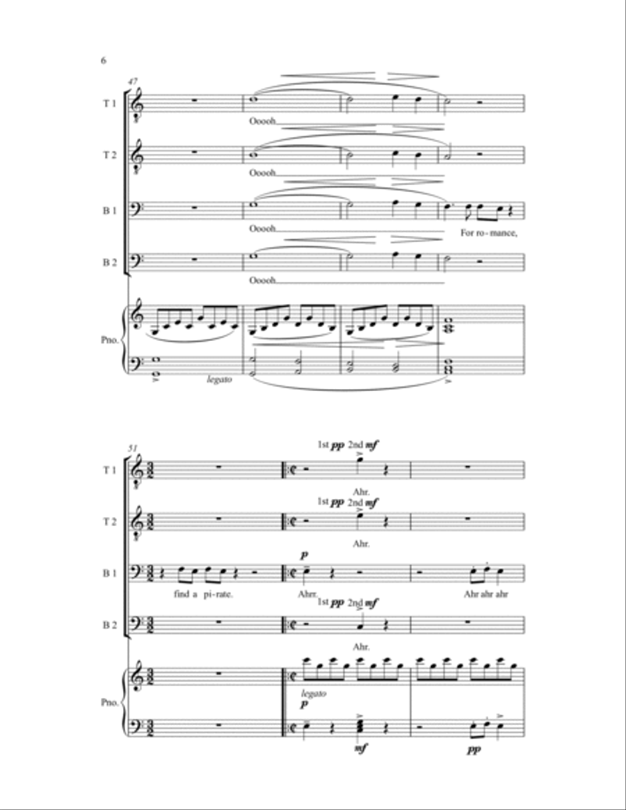 Pirate Song TTBB scores gallery preview page 9
