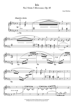 5 Morceaux, Op.85 - III. Iris