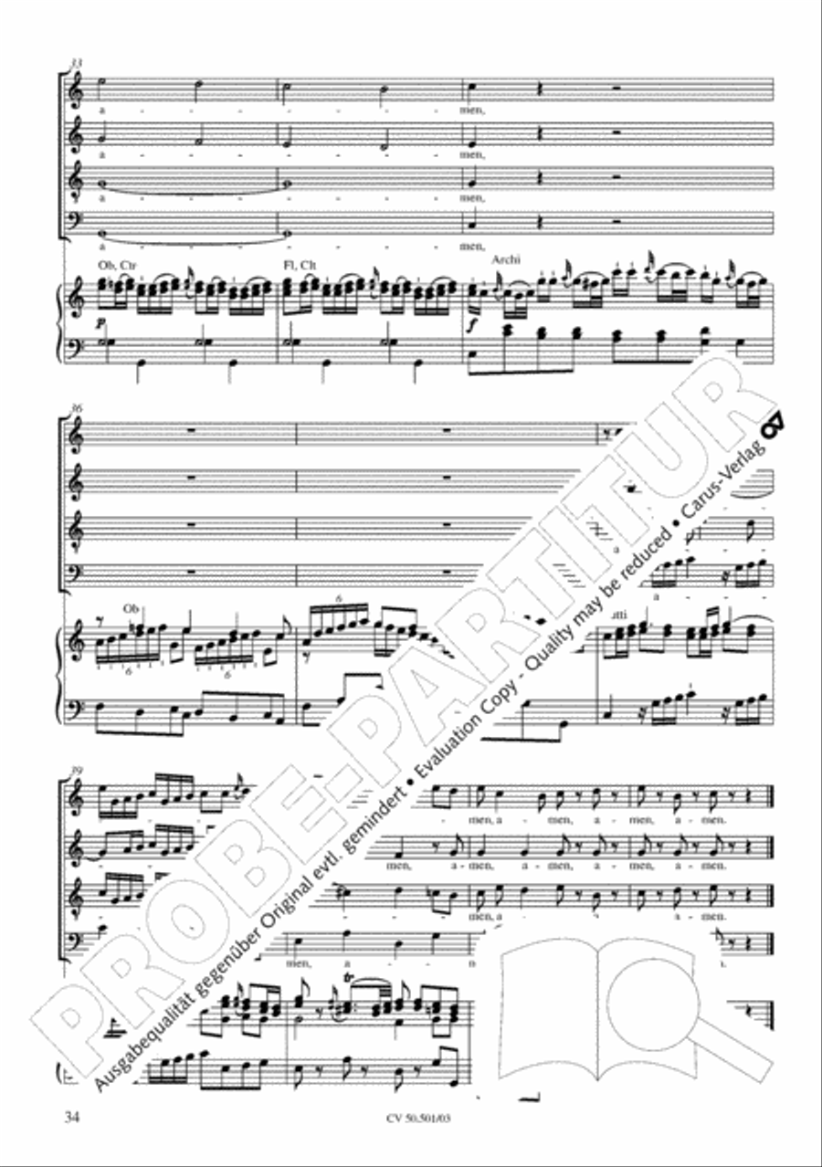 Mass in C Major 4-Part scores gallery preview page 35