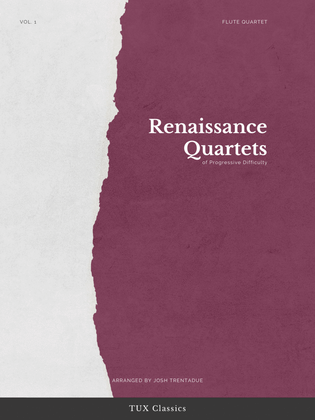 Book cover for Renaissance Quartets of Progressive Difficulty, Volume 1