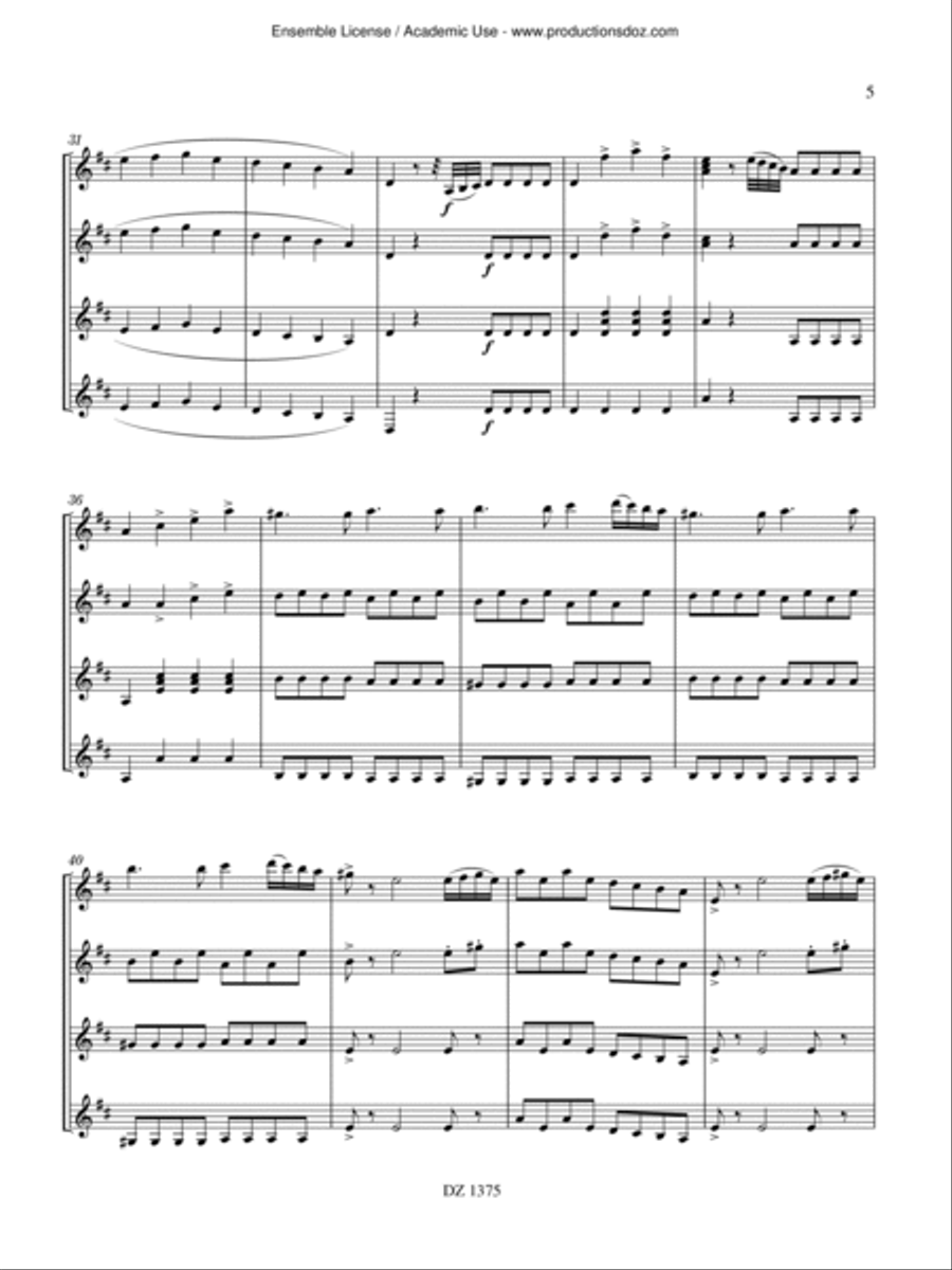 Sinfonia Veneziana Guitar Ensemble scores gallery preview page 5